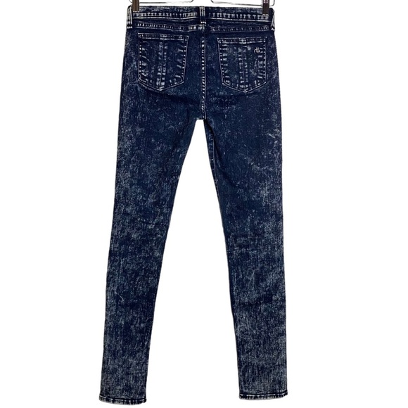 Rag & Bone Acid Wash Blue Skinny Jeans Mid Rise Retro Boho 27 - Picture 2 of 16